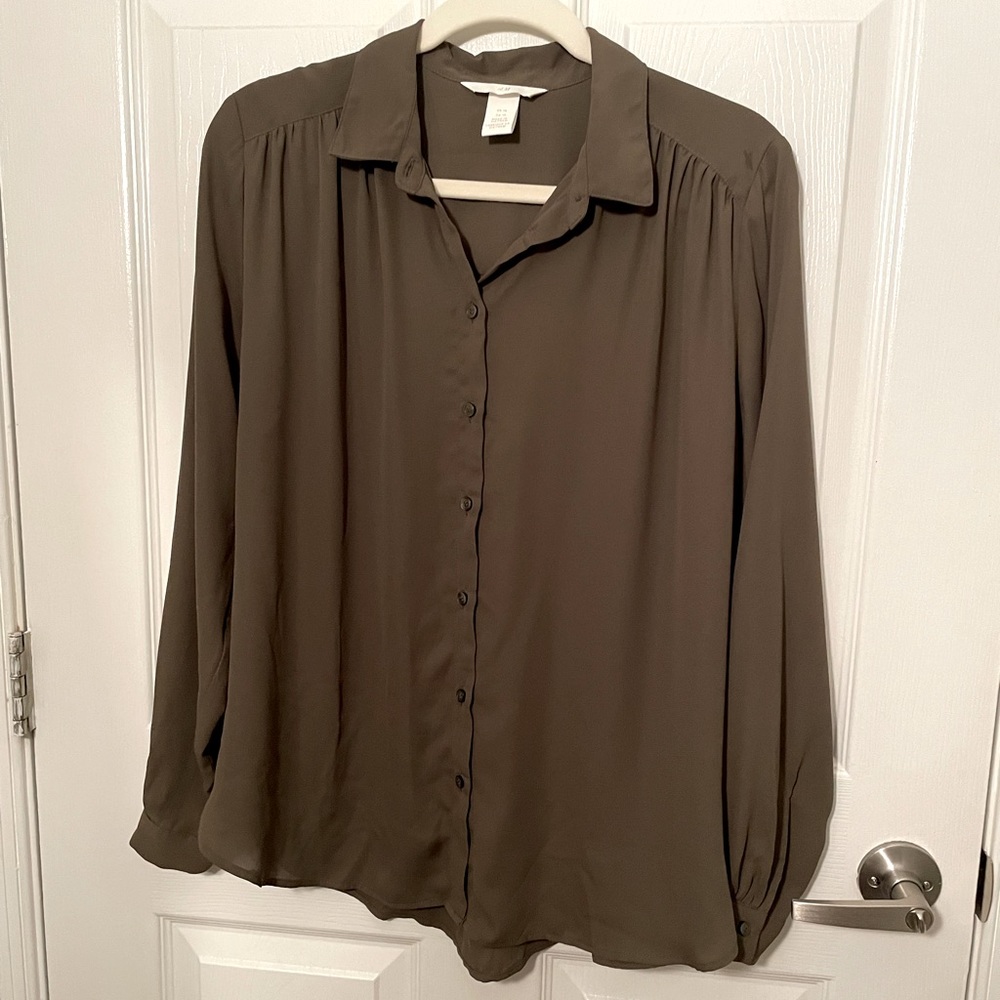 H&M Green Blouse